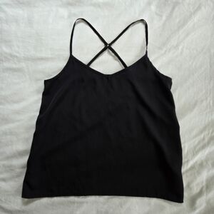 Hollister black flowy tank top XS
